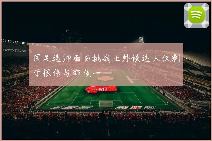 国足选帅面临挑战土帅候选人仅剩于根伟与邵佳一
